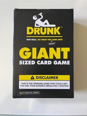 Unk Drunk Giant Sized Card Game Brand New